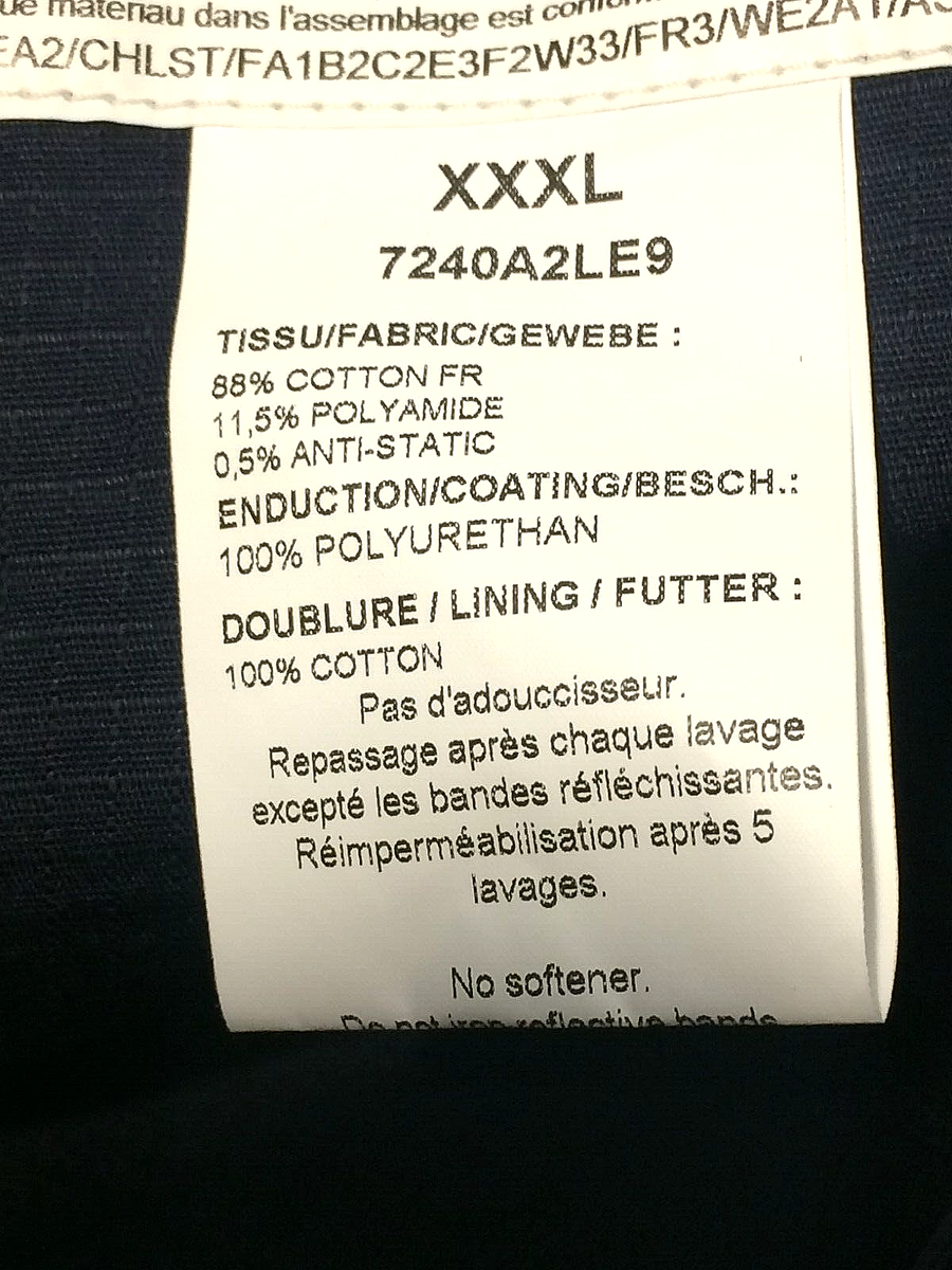 Veste Haute Visibilité Ignifuge Sioen Newton 7240 - Classe 2 ARC - Taille XL - Bleu Marine