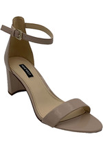 Nine West Leather Dress Sandals Pruce Natural Patent