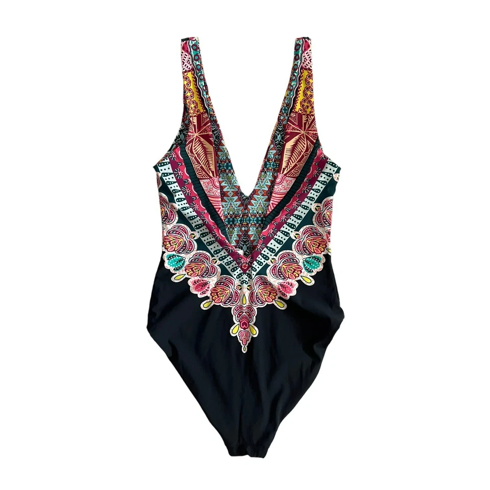 Traje de baño Red Carter Bohemian Breeze reversible cuello en V de una pieza multicolor XS Foto 2 de 4