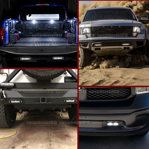 2X 6" Flush Mount LED Work Light Bar Spot Flood Rear Bumper Reverse Pods 7inch - Picture 2 of 10