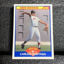 1989 Score Baseball Card #623 Carlos Quintana Rookie Boston Red Sox. rookie card picture