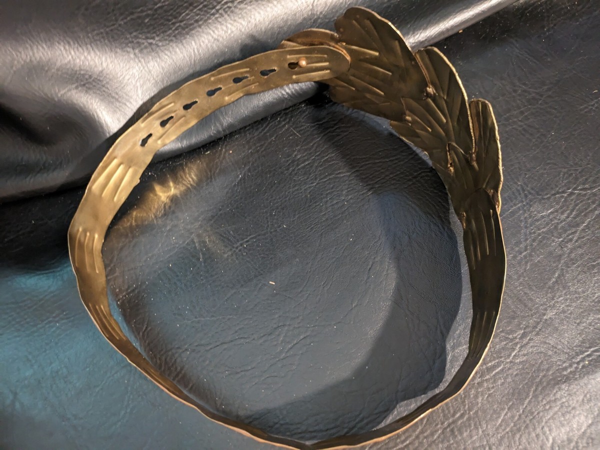 Handmade‎ Brass Leaf Belt Statement Piece Hammered Metal Corset Belt 29 35 Inch Belt Elephant India Hammered Solid Brass Unique Vintage Boho  main image 4