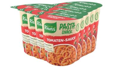 Knorr Pasta Snack Tomaten-Sauce Instant Nudeln Pasta Snack 8er Pack 8 x 69 g