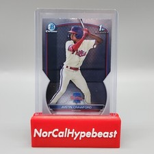 2023 Bowman Baseball Justin Crawford 1st BCP-3 Base Chrome Prospect