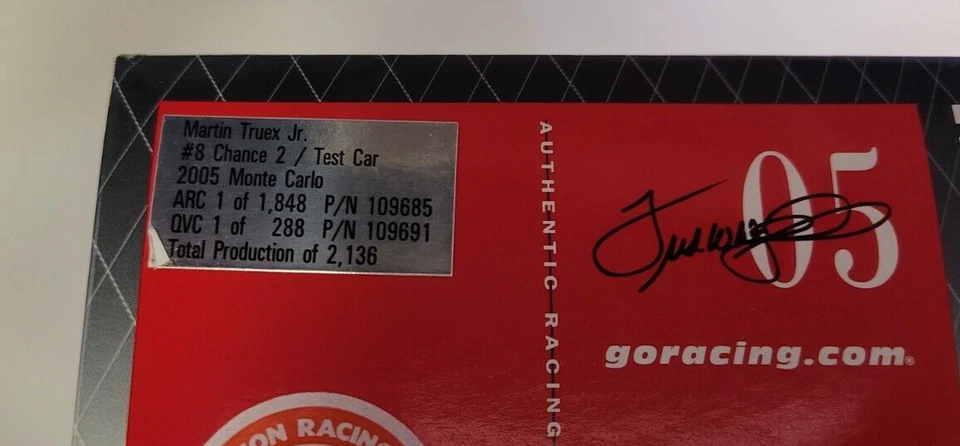 1/24 Martin Truex Jr #8 Chance 2/Coche de prueba 2005 RCCA Car Busch Champion! Foto 3 de 3