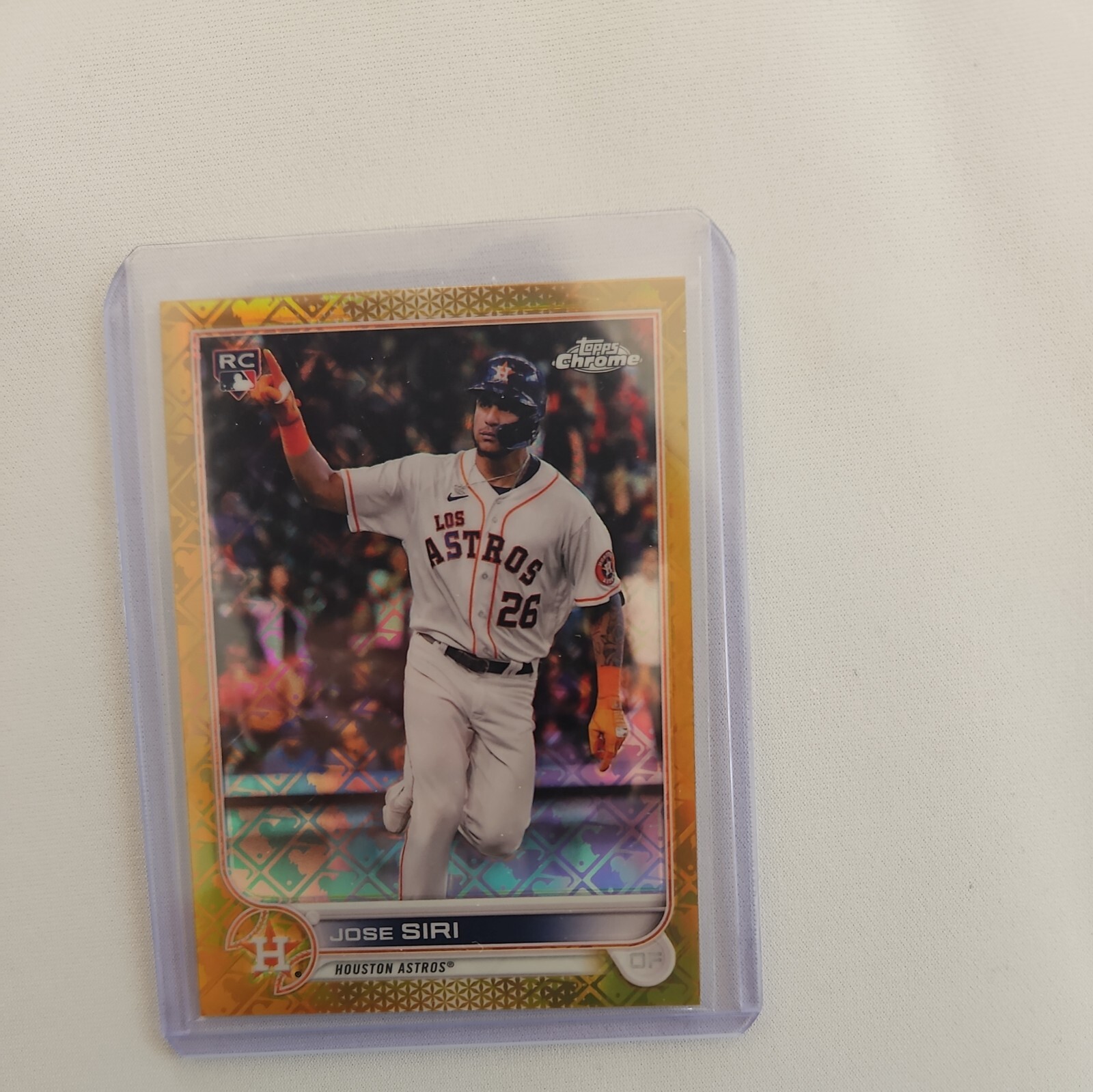 2022 Topps Chrome Logofractor Edition - Gold Refractor #9 Jose Siri /50 (RC)