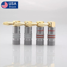 4pcs Gold Plated Right Angle 4mm Banana Jack ...