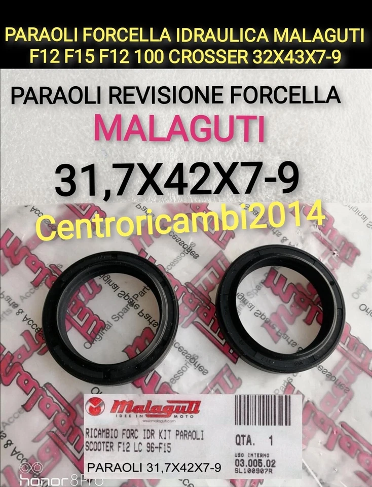 MALAGUTI F12 F15 CROSSER STELO 32MM PARAOLI FORCELLA IDRAULICA MALAGUTI F12 F15 F12 100 CROSSER 31,7 X 42 X 7,9