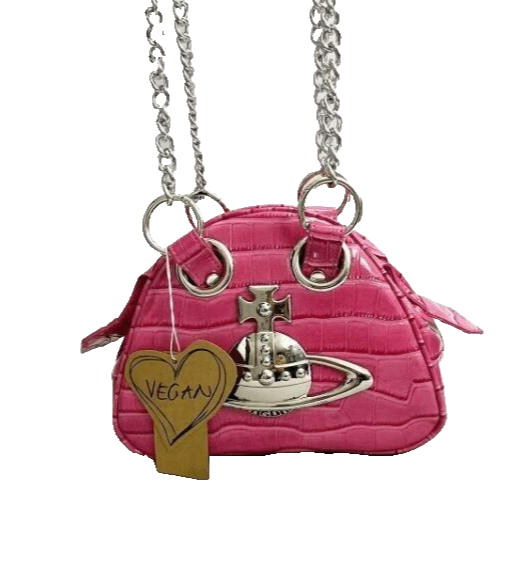 Vivienne Westwood Leather Shoulder Bag Handbag Big Orb Chain Vivienne Westwood Leather Shoulder Bag Handbag Big Orb Chain