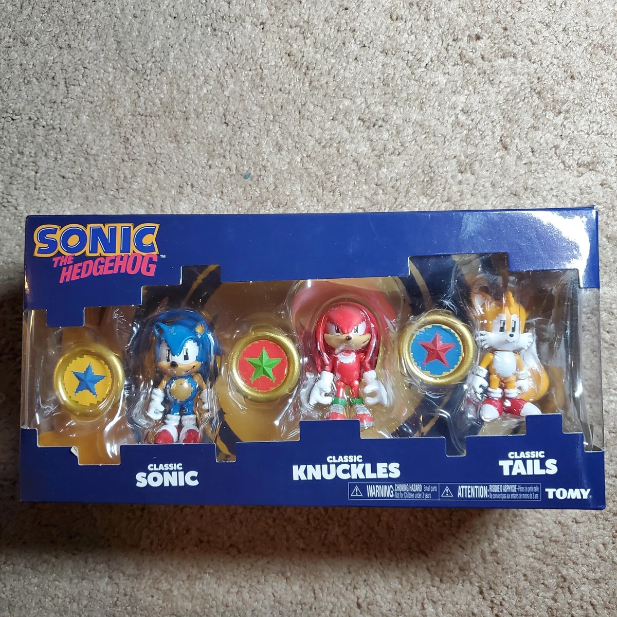 Sonic The Hedgehog Classic Sonic Figures Sonic Knuckles Tails 3 Pack Toy