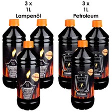 (6,67€/1l) Set 3 L lampe pétrole poêle pétrole lampe pétrole lanterne Flameup