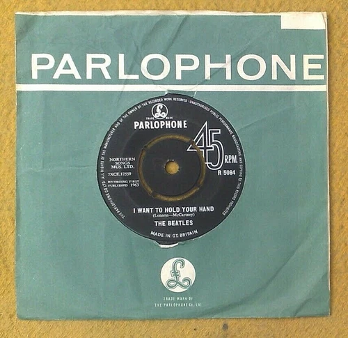 BEATLES " I WANT TO HOLD YOUR HAND " SUPER NO NCB UK 7" IN COMPANY SLV