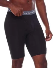 Nautica Men's Performance Compression Base Layer Bike Shorts Black Size L