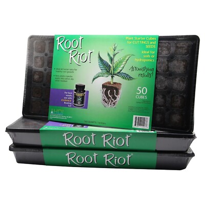 Root Riot 50 Cell Tray Seed Clone Cutting 420 Hemp 420  Weed Herbs Spices Veggie