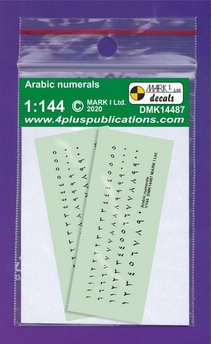 Mark I Aufkleber 1/144 ARABISCHE ZAHLEN