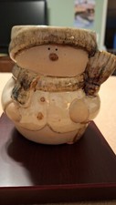 Vintage Christmas Snowman Candle Holder