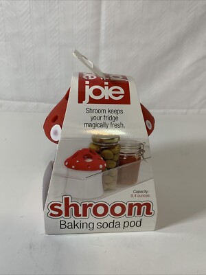 Joie Shroom Baking Soda Pod refrigerator odor remover red mushroom container