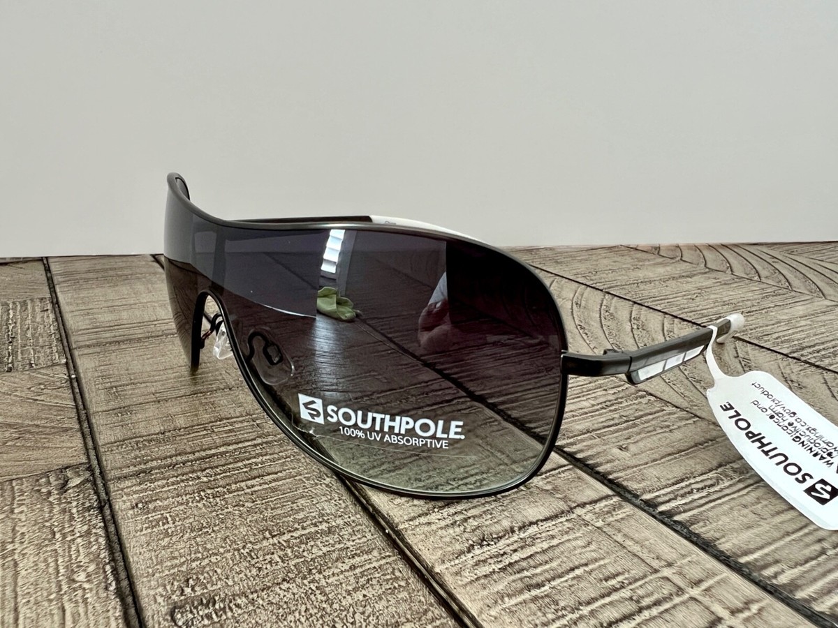 SOUTHPOLE Shield Sunglasses 5081SP-GUNMETAL/WHITE | eBay