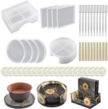 UGBO Stampi in Resina Stampo per Resina Epossidica per Sottobicchiere Quadrati R