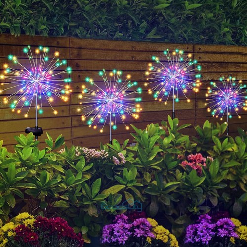Luces Solares De Fuegos Artificiales 200 LED Impermeable Exterior Jardin Navidad - Picture 14 of 42