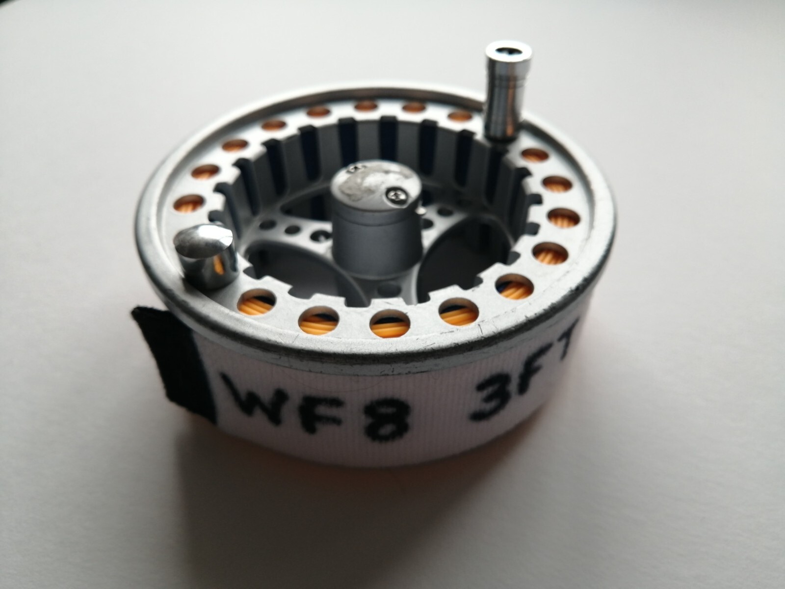 *** WHITE HOOK & LOOP FLY REEL SPOOL BANDS - LINE ID & RETAINER IN ONE ***