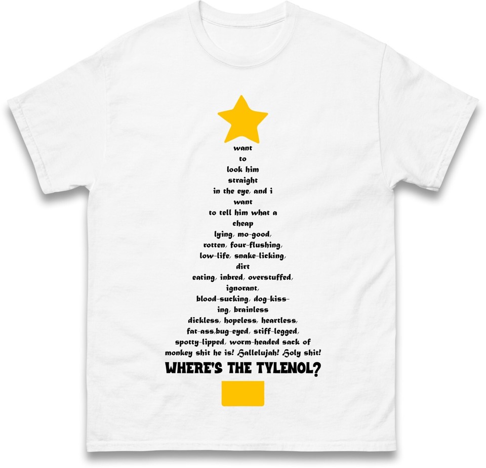 Merry Christmas vacations tee top, where's the tylenol Joke t Shirt eBay