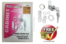 Defender Security U-9941 Cabinet Drawer Lock for 5/16" thick panels 8mm New