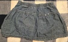 Faded Glory Girls Denim Jean Skirt With Built In Shorts Size 8