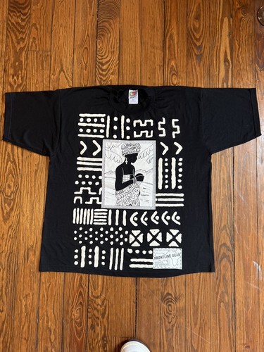 Vintage 90s Frontline Gear African Tribal All Over Print Shirt Malcolm X Africa