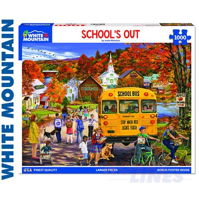 WHITE MOUNTAIN PUZZLES Schools Out 1000-teiliges Puzzle WHITE MOUNTAIN 1768 Super Deluxe