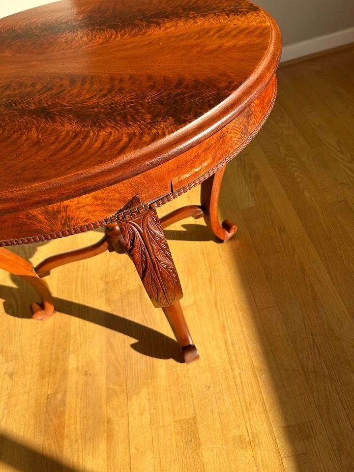 Antique 19th Century  Wood Parlor Table - Image 3 of 4