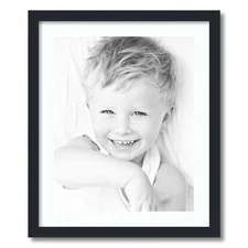 ArtToFrames Matted 20x24 Black Picture Frame with 2" Mat, 16x20 Opening 3926