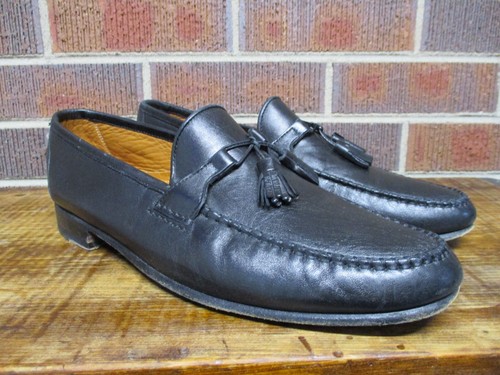 Allen Edmonds Loafers Men 11 B Narrow Black Leather Urbino Tasseled Penny - Picture 2 of 18