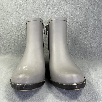 Lucky Brand Boots Womens Rain Bunita Low Heel Gray Weather Ankle
