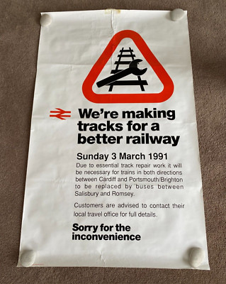 Better Tracks Cardiff/Portsmouth/Brighton Original Eisenbahn Poster 030591
