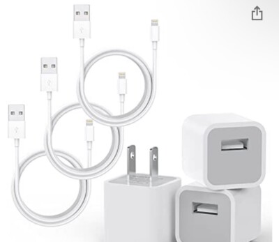iphone charger cable 3 pack
