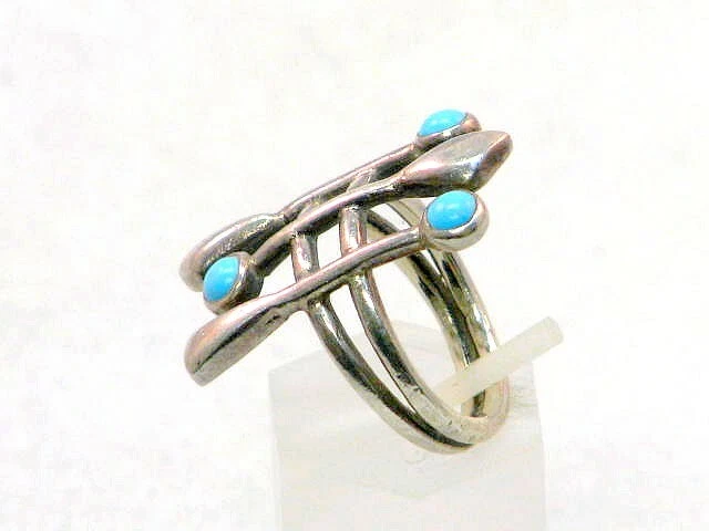 Franz Zerrenner Pforzheim Sterling Silber 925 Ring mit Türkis RG 53 - Bild 3 von 4