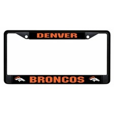 denver broncos nfl football team logo black license plate made in usa