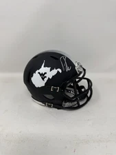 PAT MCAFEE SIGNED AUTOGRAPH MINI HELMET WEST VIRGINIA MOUNTAINEERS PSA/DNA COA