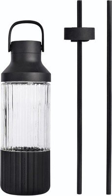 Beast Health  Dual Cap Glas Trinkflasche Trinkflasche 650ML SCHWARZ