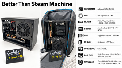 Better Than Steam Machine | Ryzen 7 5800XT | RX 6600 XT | 16GB DDR4 | 1TB NVMe |