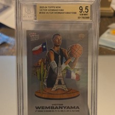 Topps 2023-24 Now Victor Wembanyama VW-4 Rookie BGS 9.5 /15588 Basketball Card