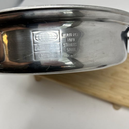 Amway Queen 5 Piece Pot And Pan Set Lids 18/8 Stainless Steel USA Made Vintage - Picture 10 of 20