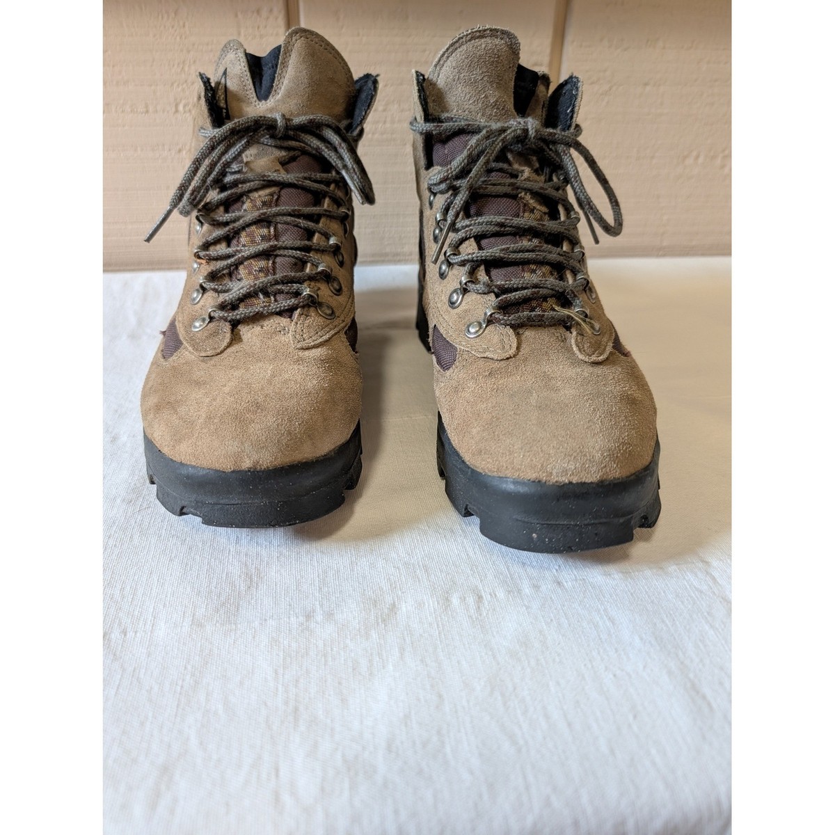 Vintage 1995 Nike ACG Hiking Boots Brown Navy Blue Suede 950204-IA Mens 6.5 Vintage Nike Hiking Boots In Men main image 4
