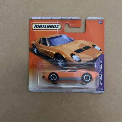 MATCHBOX LAMBORGHINI MIURA P400 S ORANGE SHORT CARD 2011