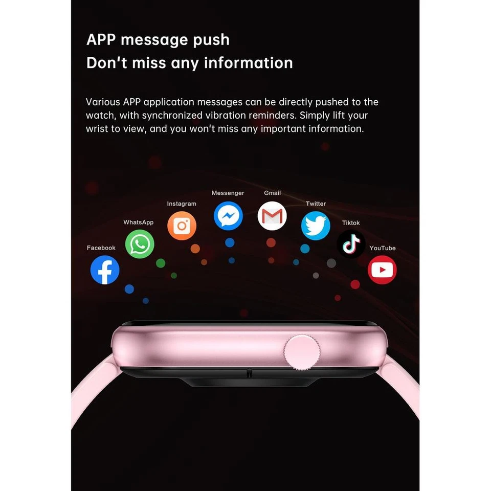 Montre Connectée Homme Femme Smartwatch Intelligente Sport Étanche Android iOS 9 - Photo 3/4