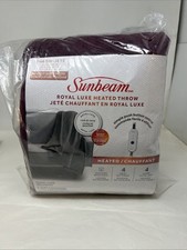 Sunbeam Royal Luxe Heated Throw New Dark Color