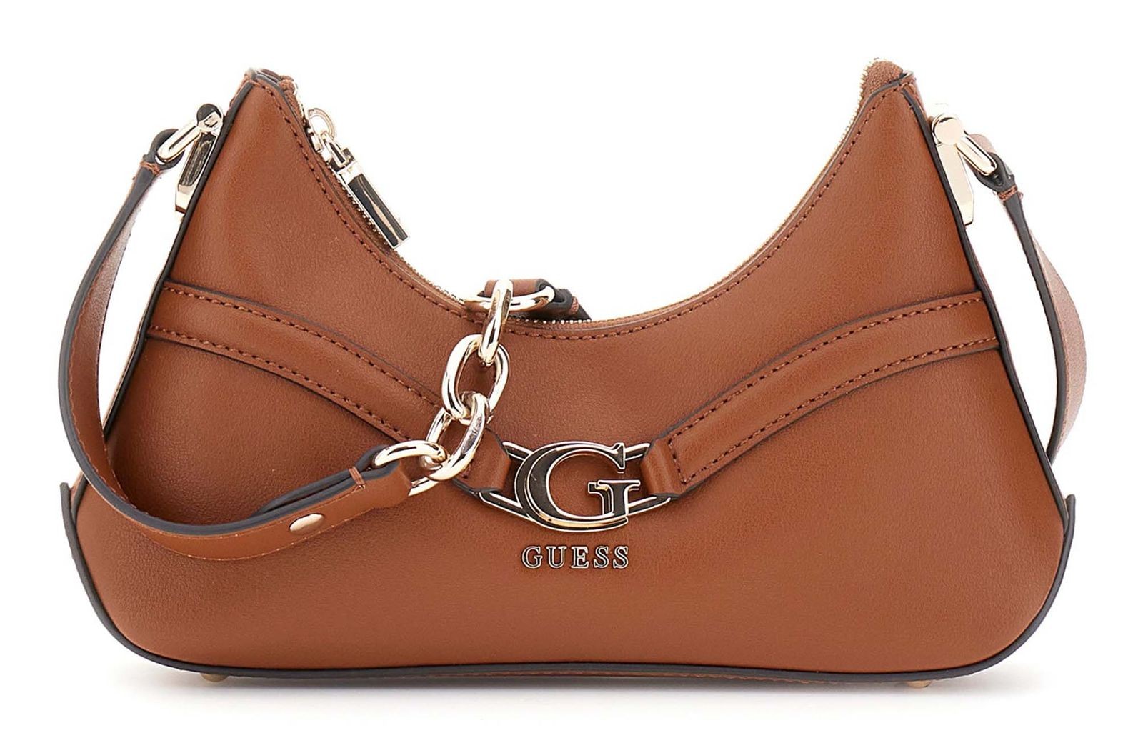 GUESS cross body bag Dea Crossbody Top Zip Cognac