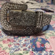 Ariat Belt Rhinestones Sparkle Leather Bling Western Chic Flashy Women's Size XL