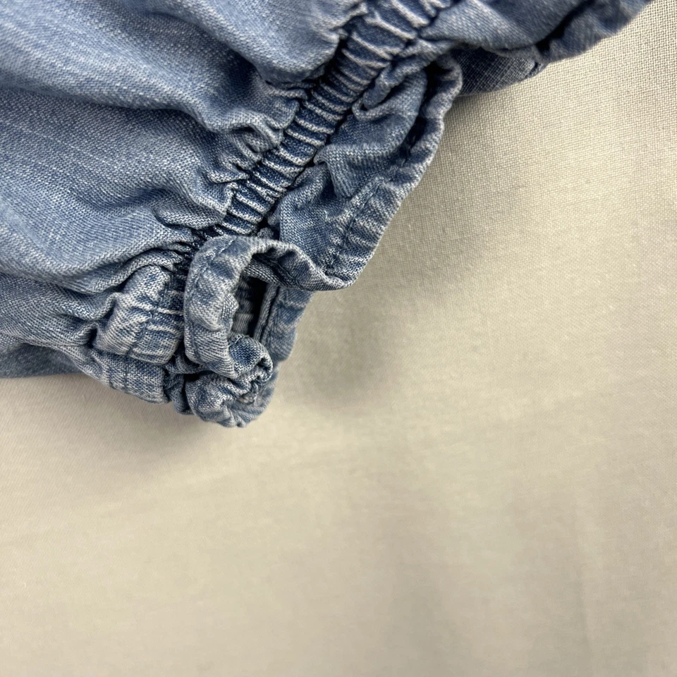 Vestido Maxi Feminino Nurture by Westbound Plus 3X Denim Chambray Babado Casual - Imagem 2 de 4